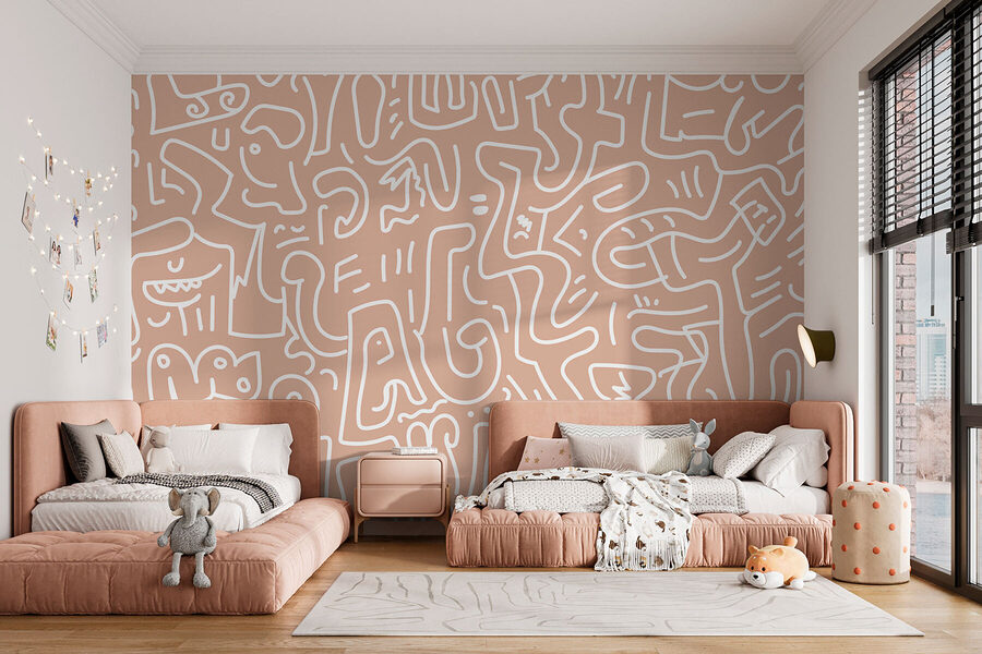 Wall murals Pattern of lines and shapes