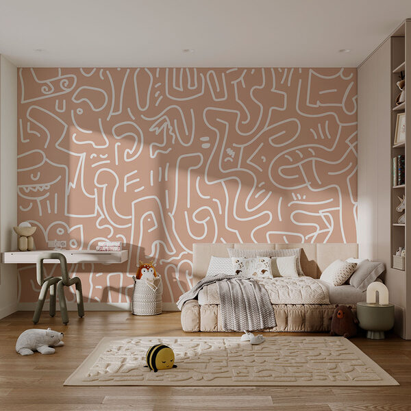 Wall murals Pattern of lines and shapes Wall murals Pattern of lines and shapes