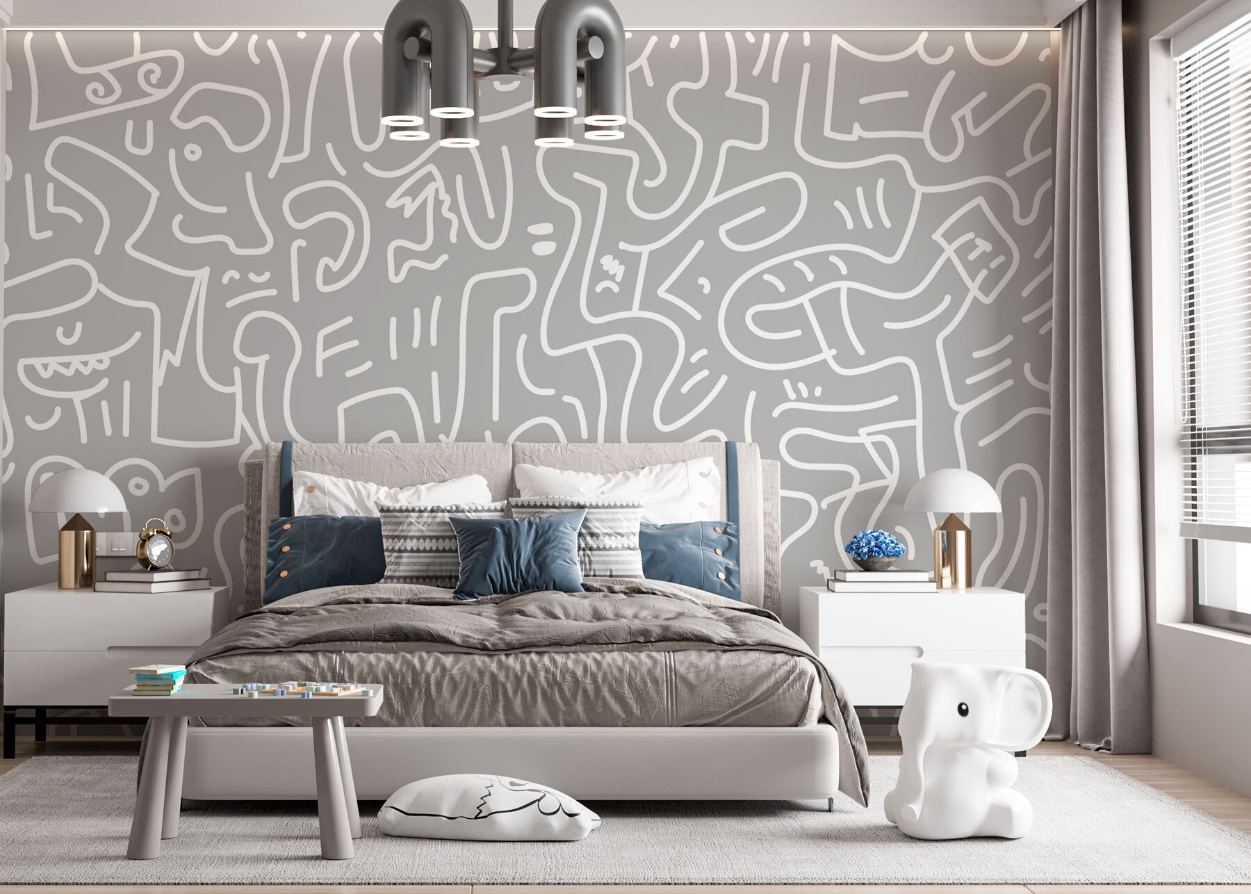 Grey and white pattern