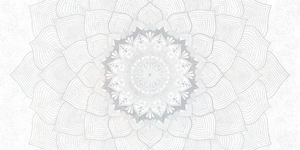 Bílá a šedá mandala Bílá a šedá mandala