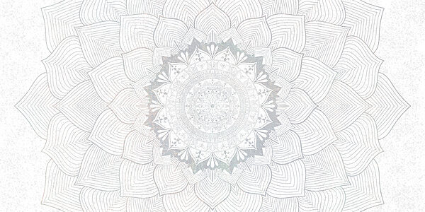 Bílá a šedá mandala Bílá a šedá mandala