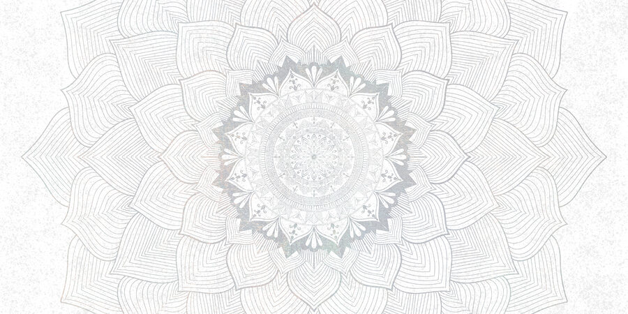 Bílá a šedá mandala Bílá a šedá mandala