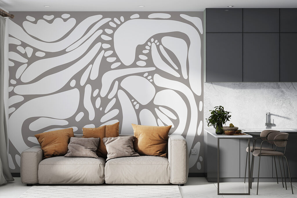 White and gray pattern
