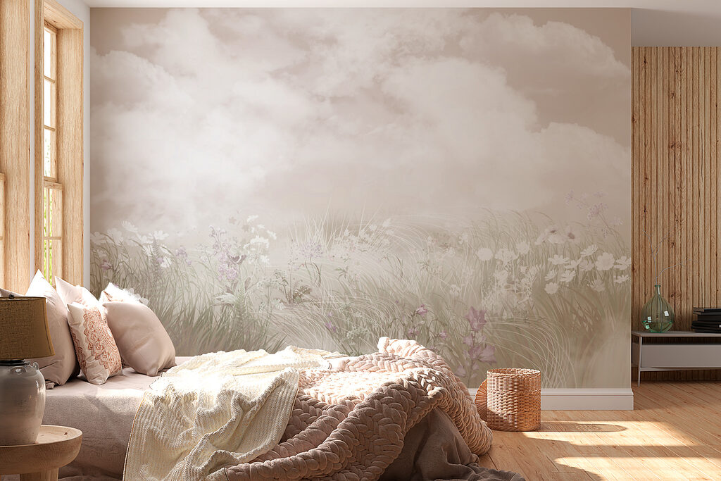 Field of grass and flowers