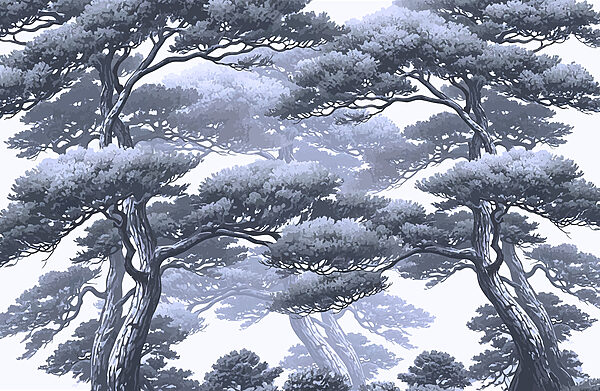 Group of trees with branches