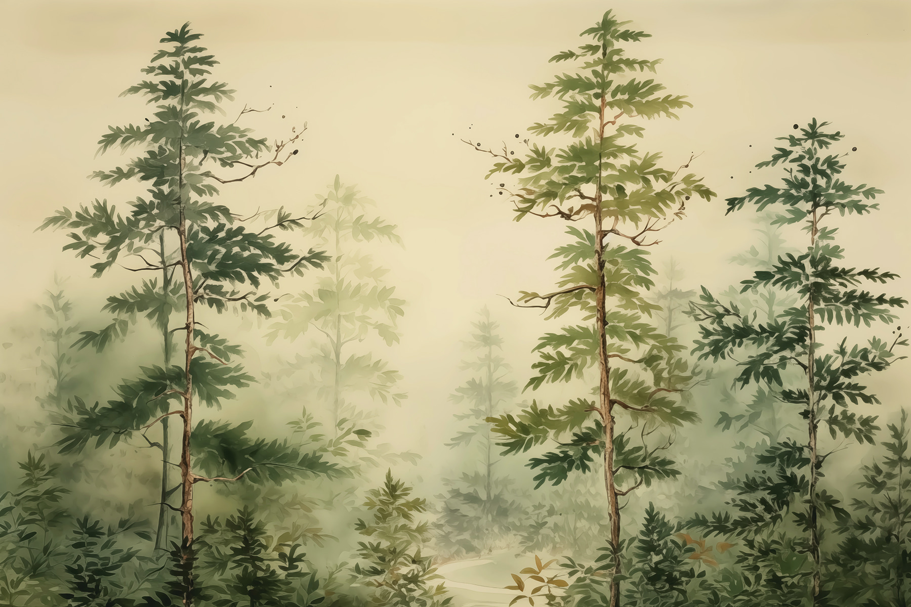 Painting of a forest