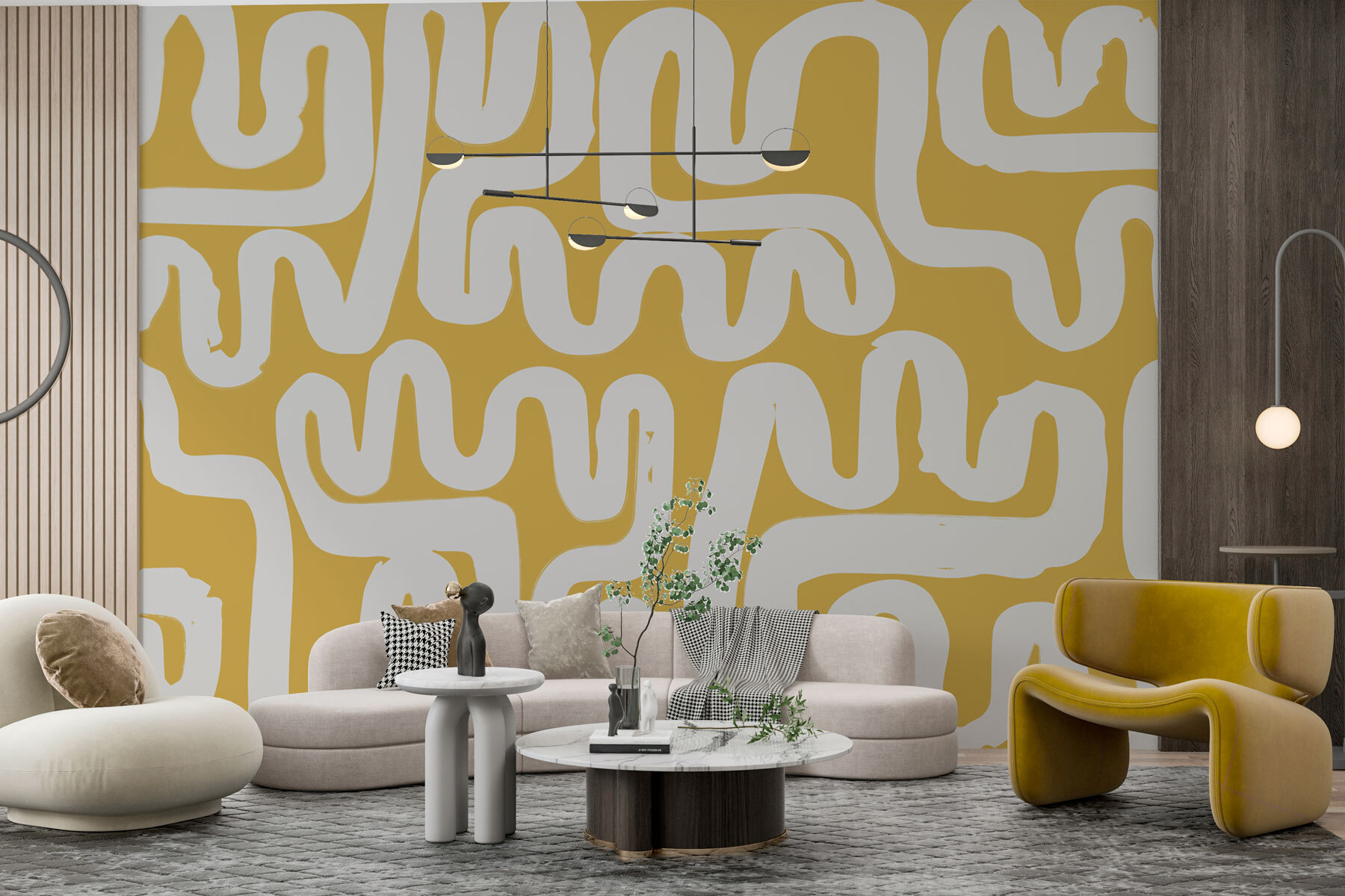 White and yellow maze