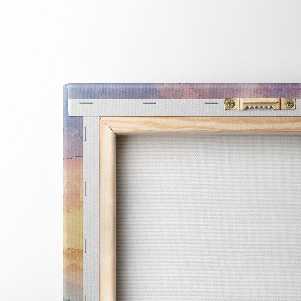 Painting of a landscape with a tree and flowers Painting of a landscape with a tree and flowers