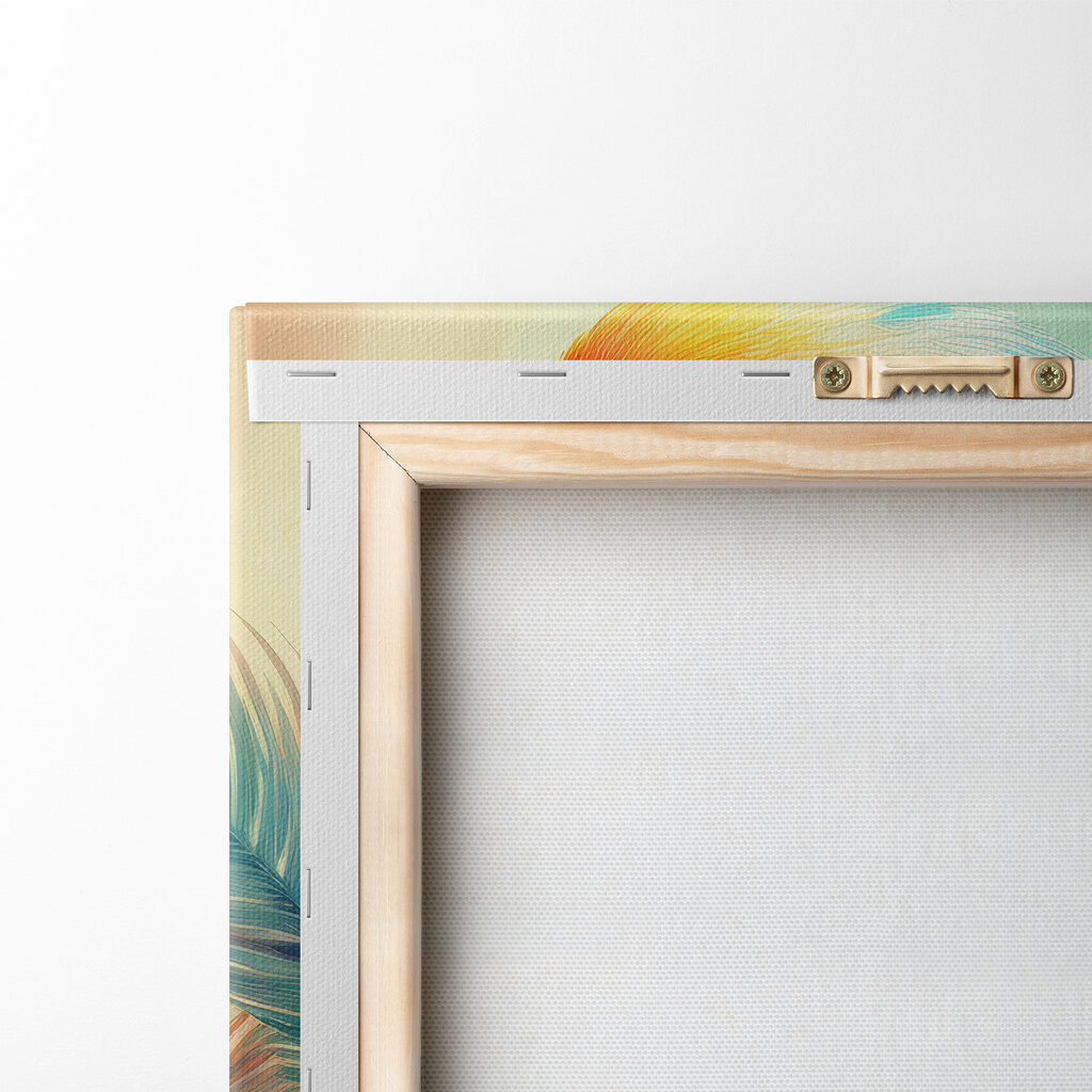 Colorful parrot on a floral background