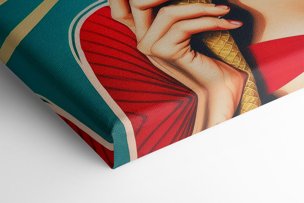 Woman holding an ice cream cone