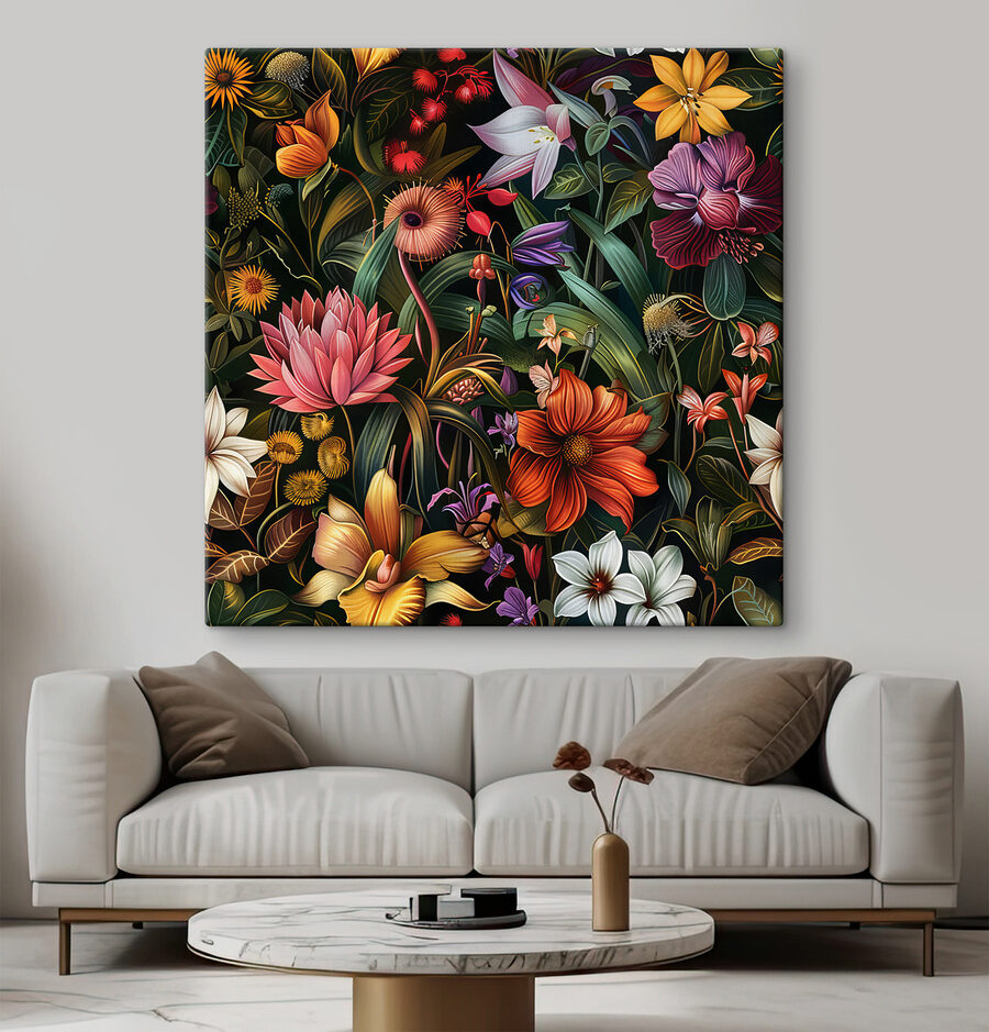 Colorful floral pattern with many flowers Colorful floral pattern with many flowers