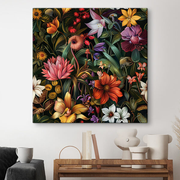 Colorful floral pattern with many flowers Colorful floral pattern with many flowers