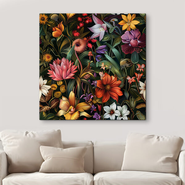 Colorful floral pattern with many flowers Colorful floral pattern with many flowers