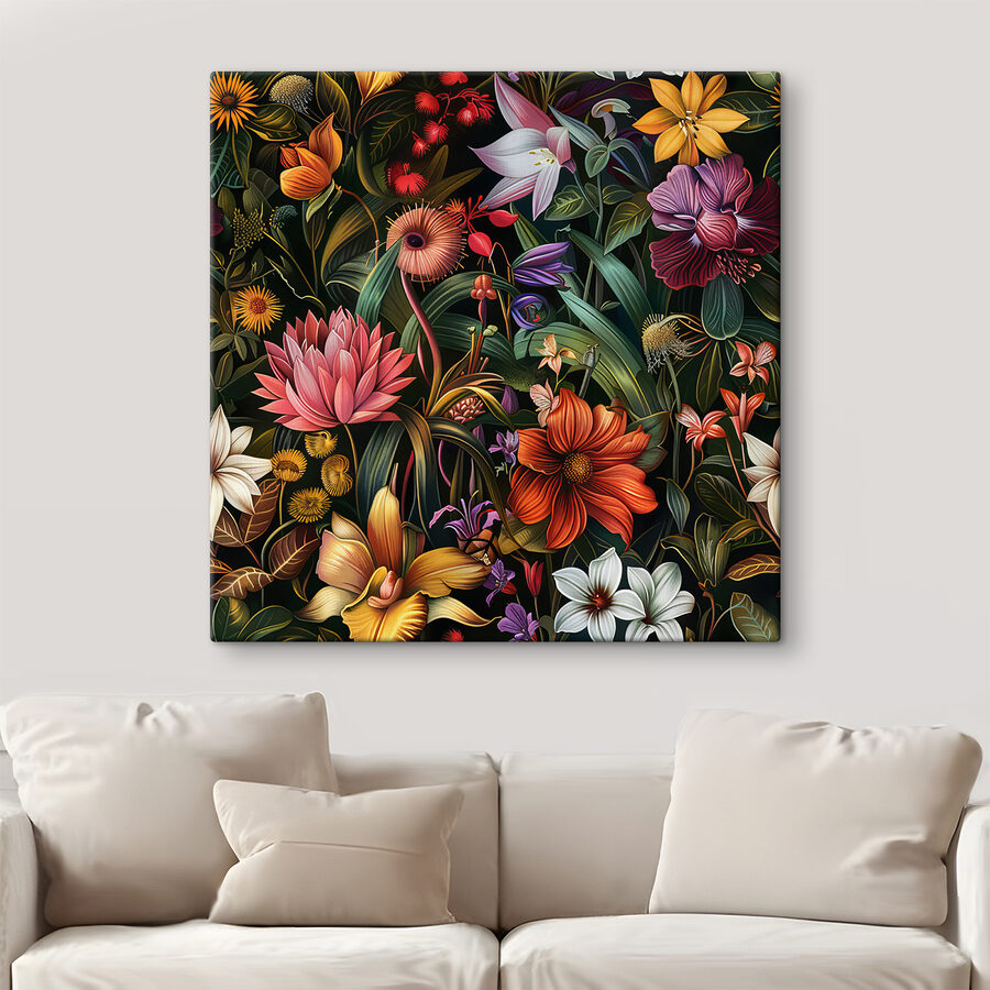 Colorful floral pattern with many flowers Colorful floral pattern with many flowers