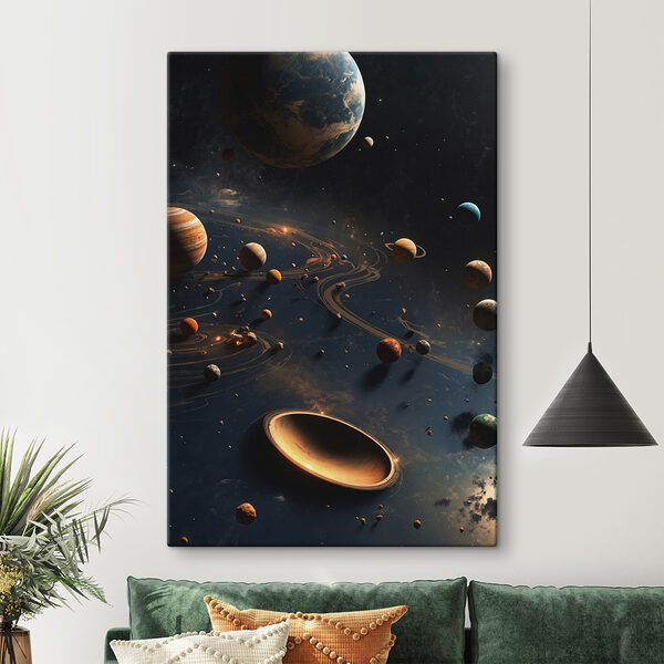 Planety ve vesmíru s planetami a hvězdami Planety ve vesmíru s planetami a hvězdami