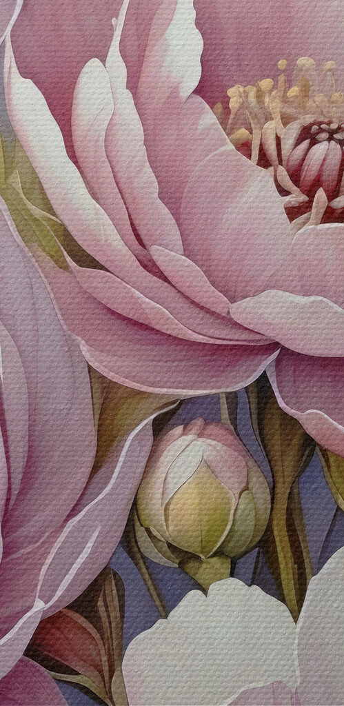 Soft petals in gentle bloom