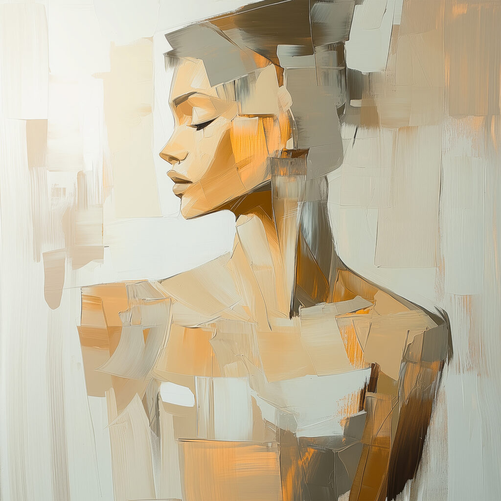 Woman's face with eyes closed