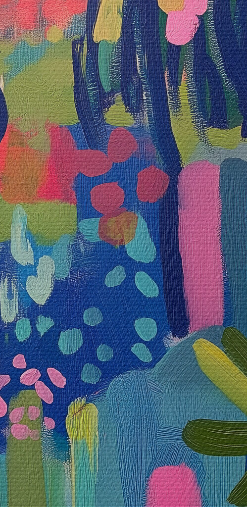 Colorful painting of flowers and plants Colorful painting of flowers and plants