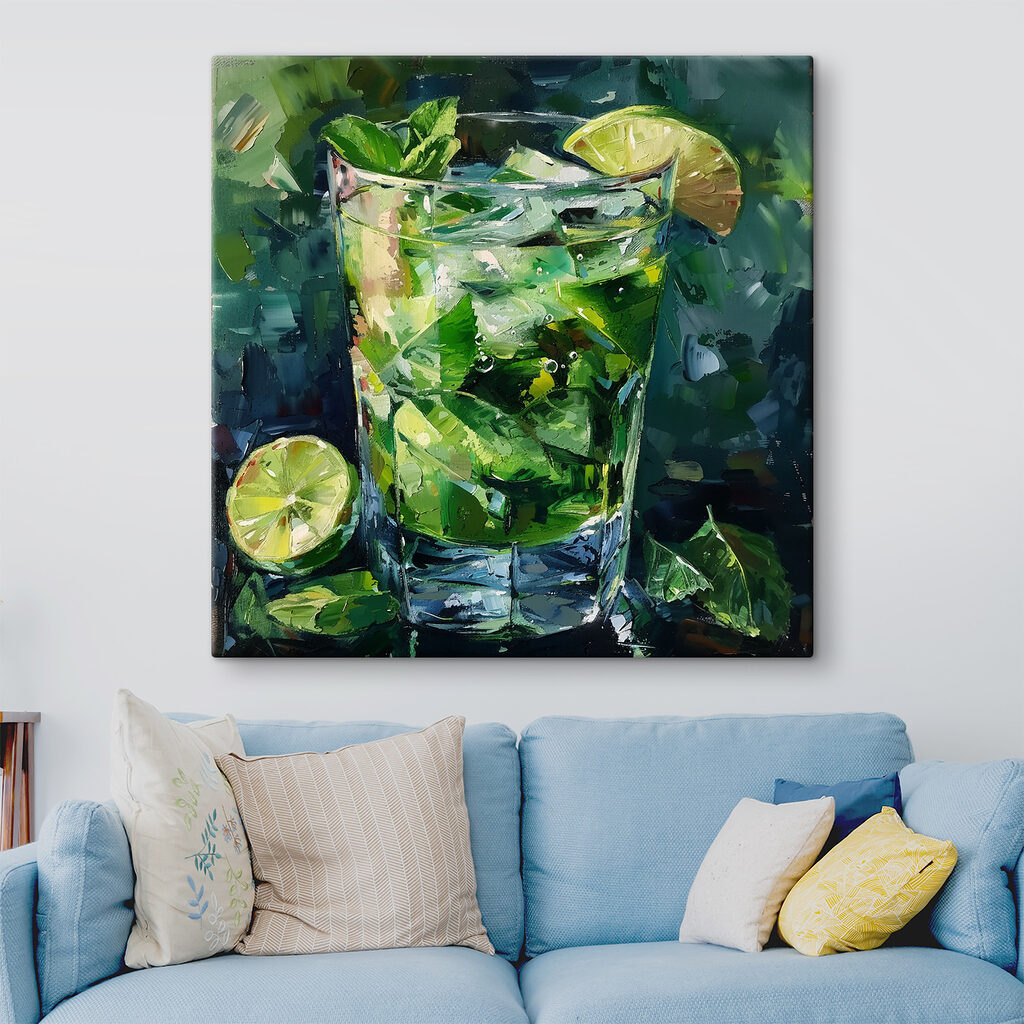 Glass of ice and limes