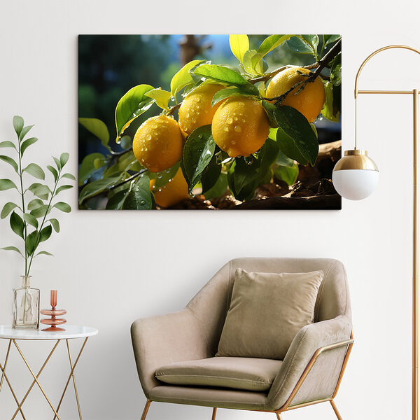 Skupina citronů na stromě Skupina citronů na stromě