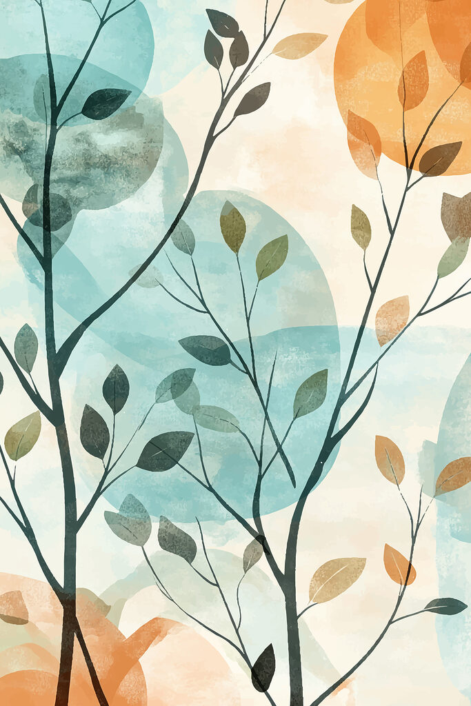 Painting of a tree with leaves