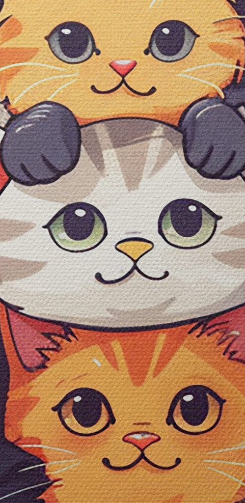 Group of cats stacked together Group of cats stacked together