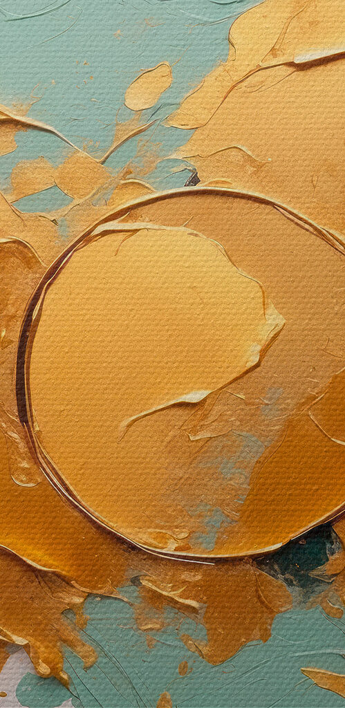 Gleaming chaos in vibrant strokes