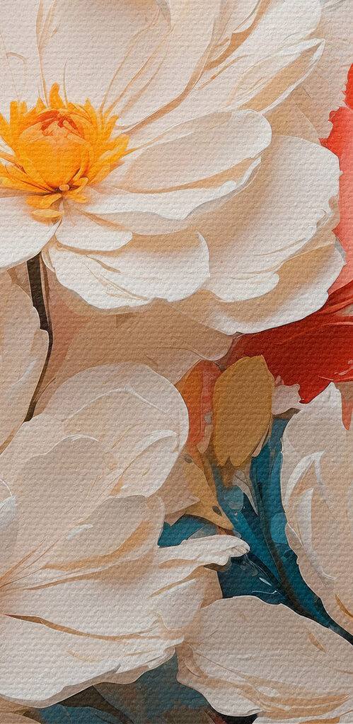 Group of white flowers with yellow center