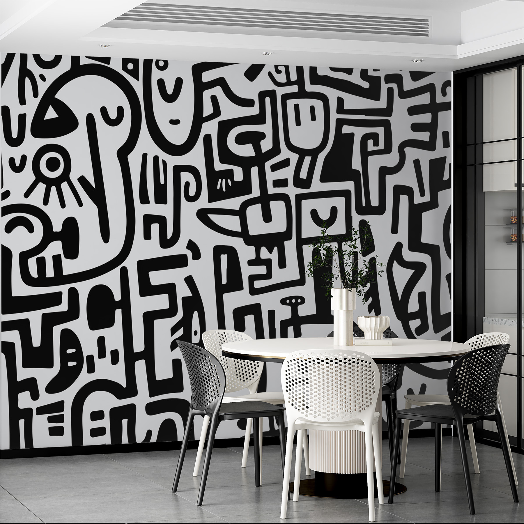 Black and white pattern Black and white pattern