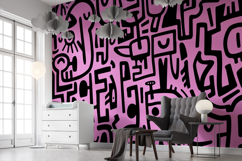 Pink and black pattern Pink and black pattern