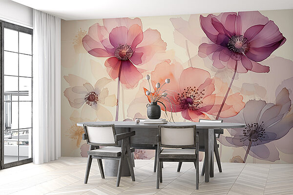 Group of flowers on a white background Group of flowers on a white background