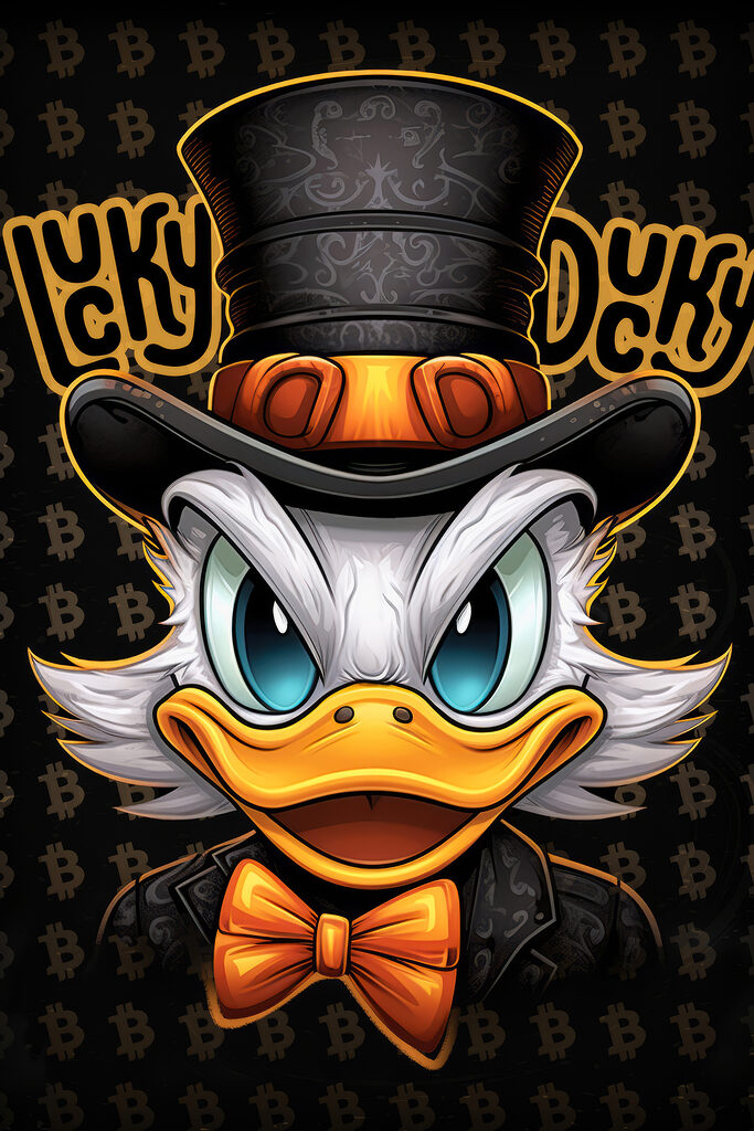 Cartoon duck wearing a top hat Cartoon duck wearing a top hat