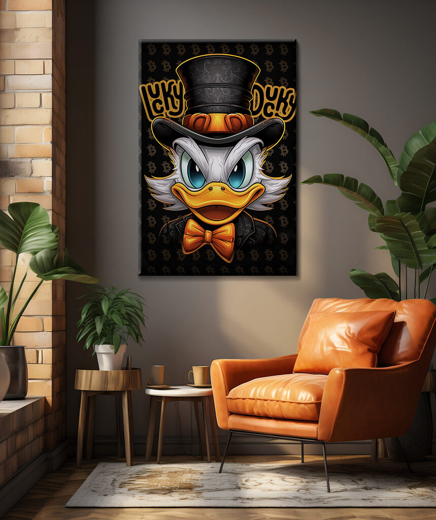 Cartoon duck wearing a top hat Cartoon duck wearing a top hat