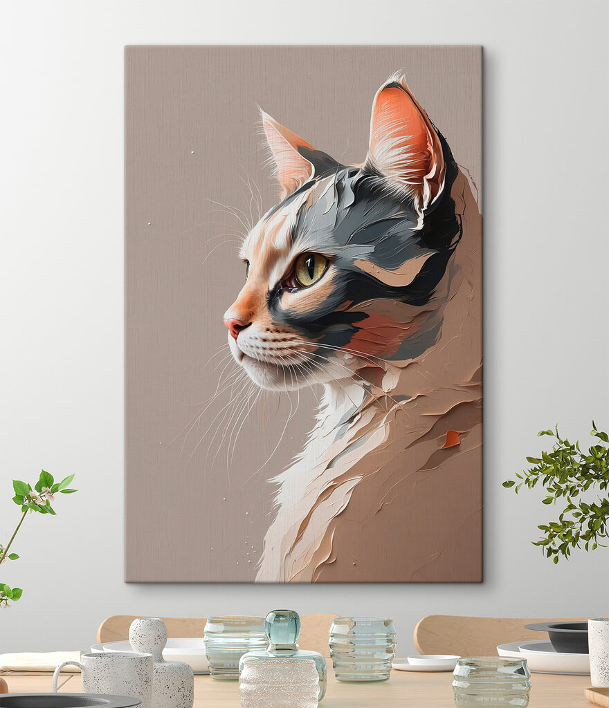 Cat with a cracked face Cat with a cracked face