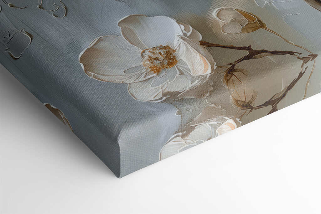 Painting of white flowers Painting of white flowers