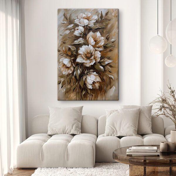 Painting of flowers and leaves Painting of flowers and leaves