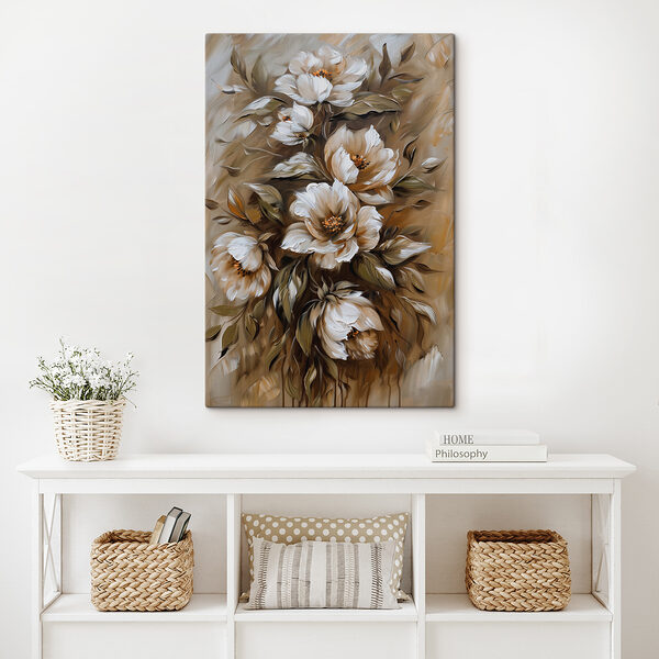 Painting of flowers and leaves Painting of flowers and leaves