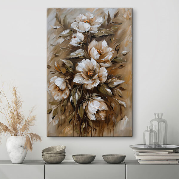 Painting of flowers and leaves Painting of flowers and leaves