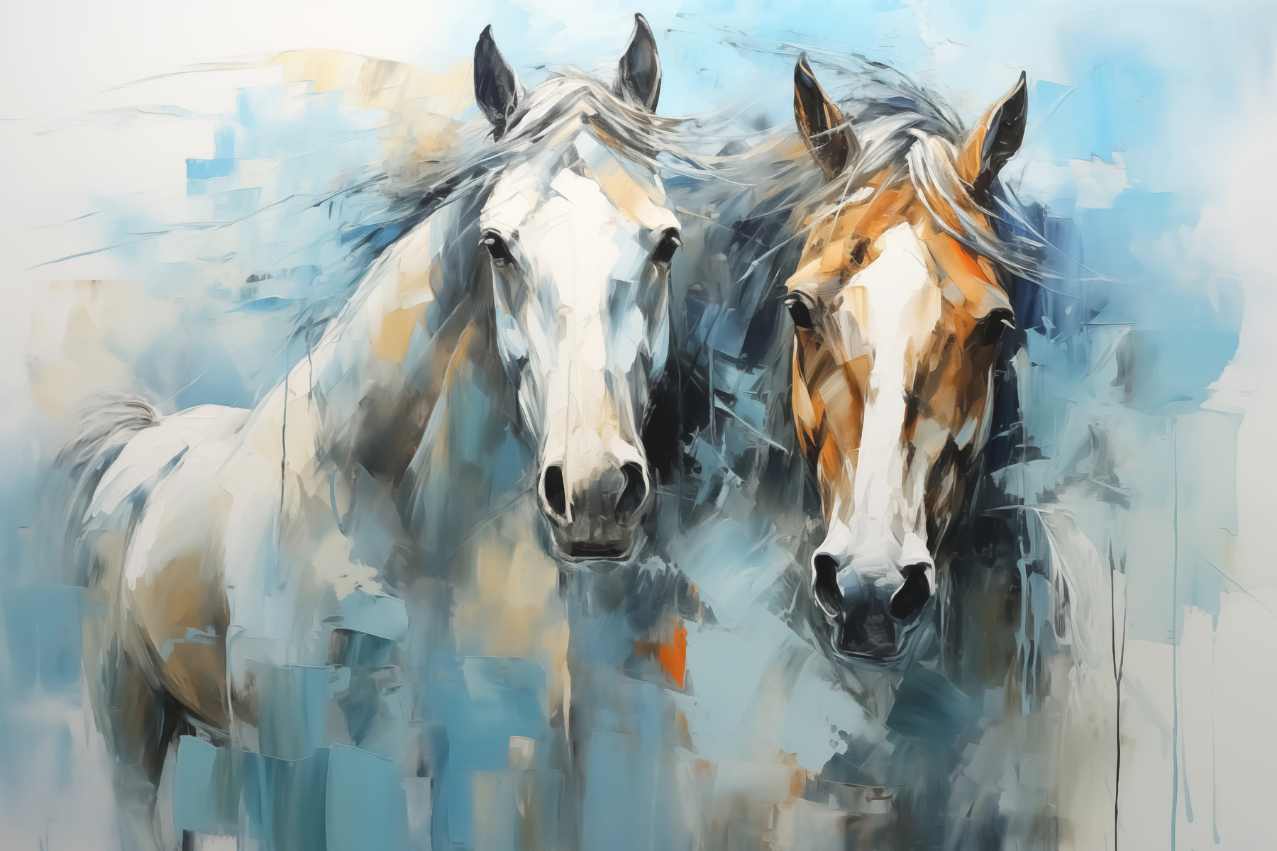 Painting of two horses