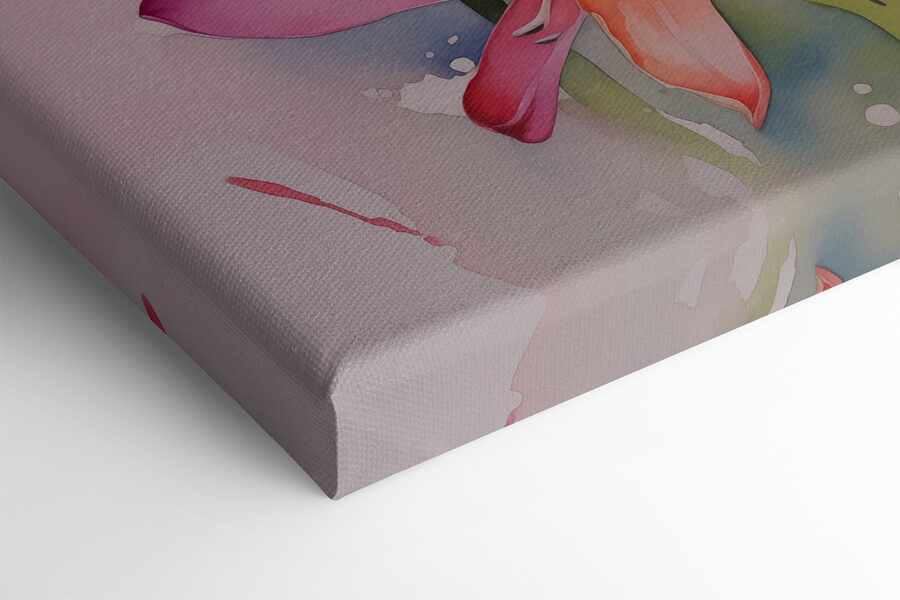 Canvas prints Painting of flowers on a white background