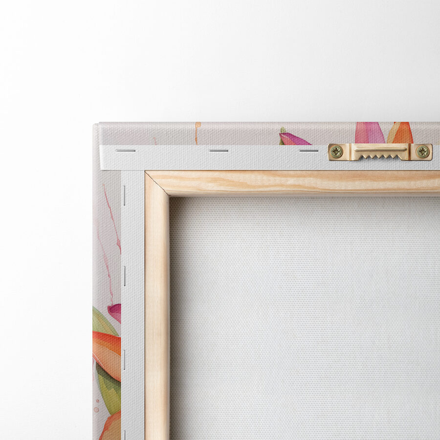 Canvas prints Painting of flowers on a white background