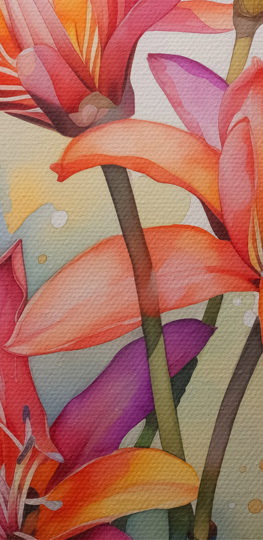 Canvas prints Painting of flowers on a white background