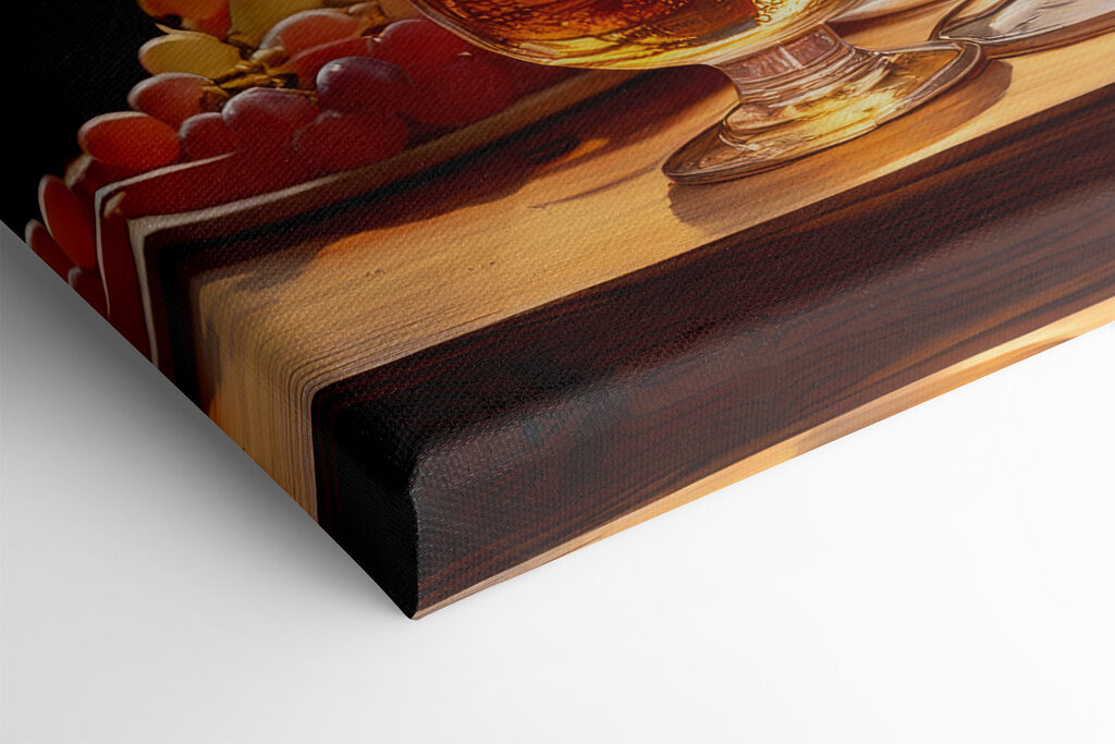 Group of wine glasses and grapes on a table