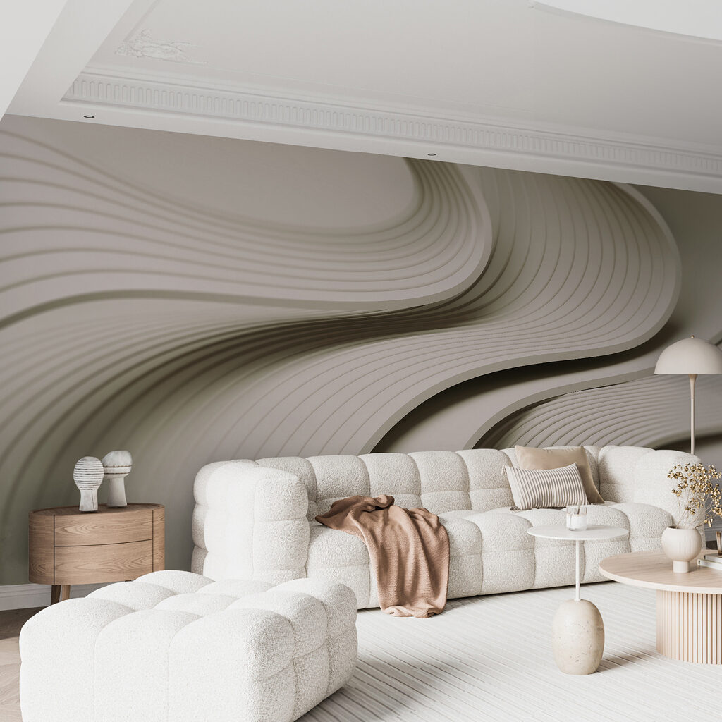 White and grey wavy lines