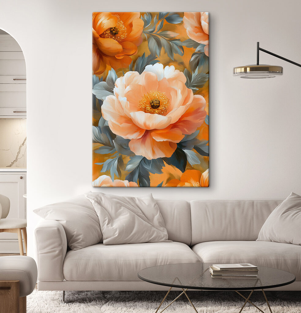 Vibrant peonies in soft hues