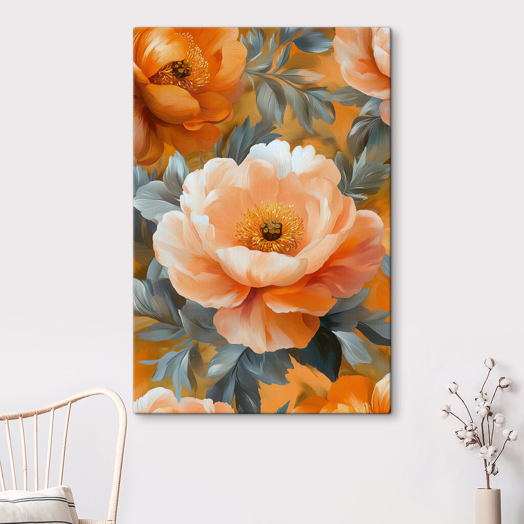 Vibrant peonies in soft hues