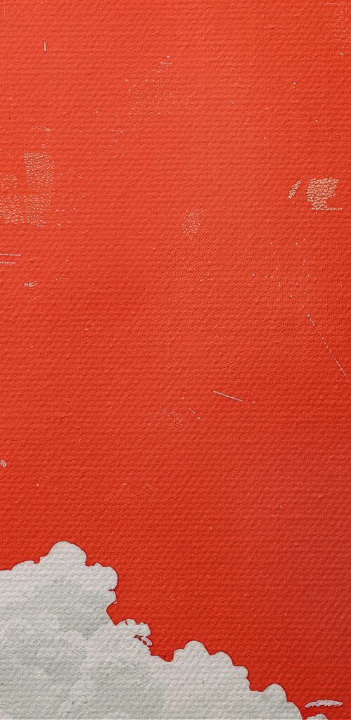 White clouds on a red background White clouds on a red background