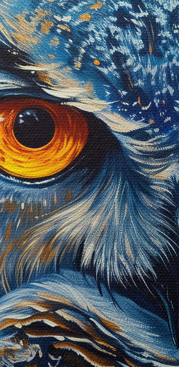 Sova s oranžovýma očima Sova s oranžovýma očima