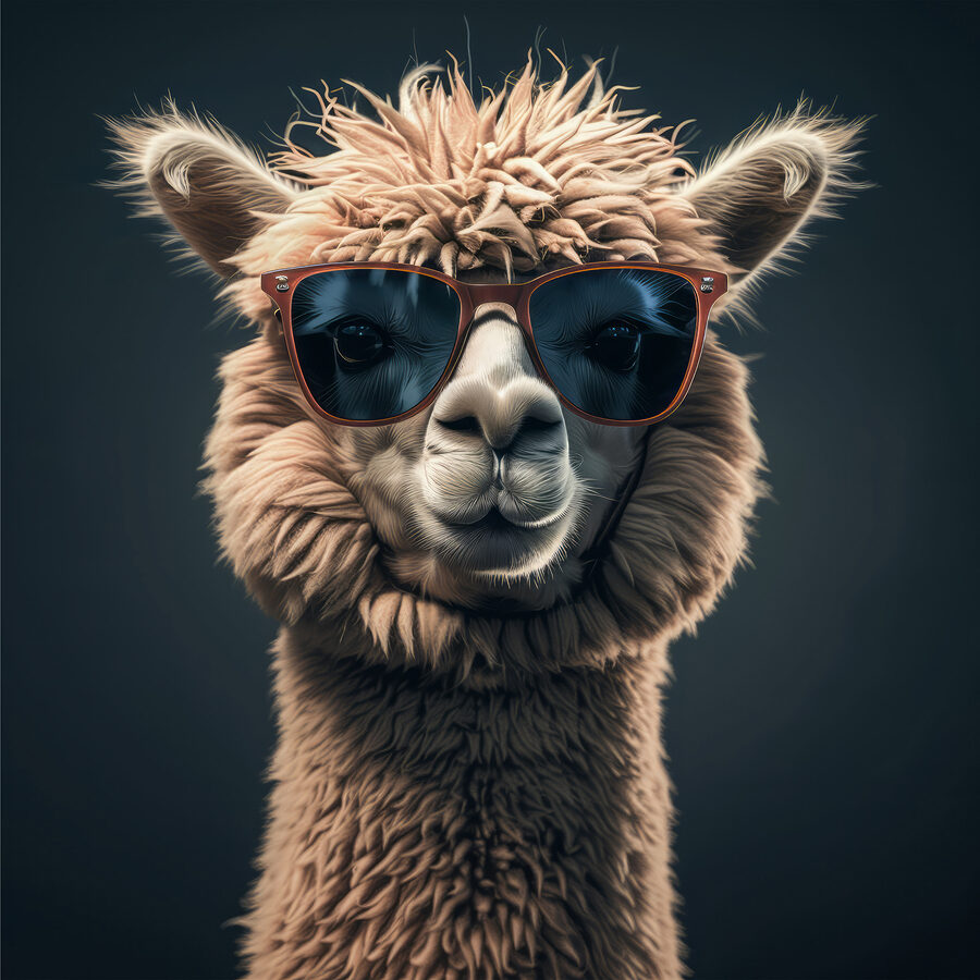 Lama ve slunečních brýlích