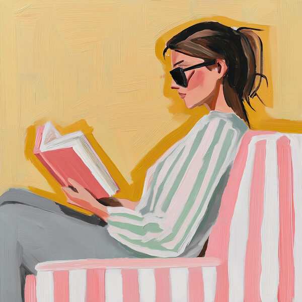 Woman reading a book Woman reading a book